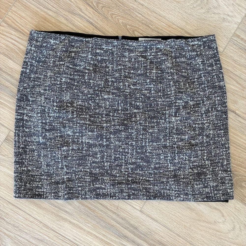 Lafayette 148 Pencil Skirt Plus +3 Black White Tweed Straight Career Office
